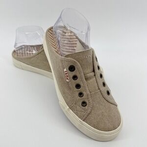 Taos EZ Soul Canvas Mule Slip On Sneaker Shoes Casual Comfort Womens US 9 Oat